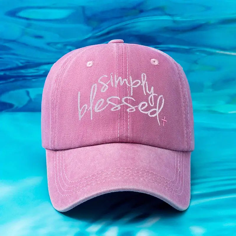Christmas Fireplace Pink Simply Blessed Hat