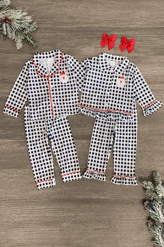 Plaid Santa Pajamas - Boy Or Girl