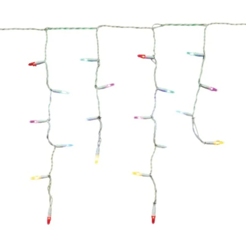 Christmas Decor Celebrations  Platinum  LED  Mini  Multi-color  100 count Icicle  Christmas Lights  9.5 ft.