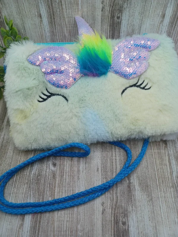 Christmas Frosted Christmas Trees Plus Tie Dye Unicorn Glitter Crossbody Bag