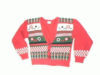 Christmas Magical Holiday Atmosphere Poinsettia Garland-Small Christmas Sweater