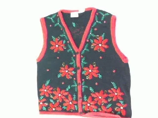 Poinsettia Passion-Small Christmas Sweater