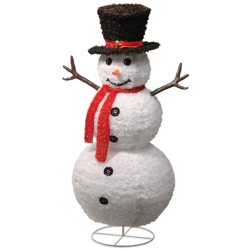 Christmas Handmade Pine Wreaths 48 in. Pop-Up Snowman
