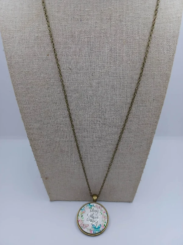 Christmas Cozy Indoor Fireplace Pray Without Ceasing Necklace
