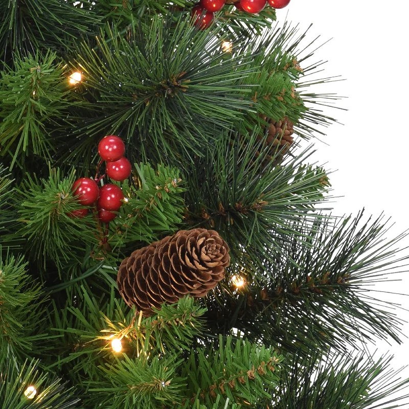 Christmas Lights Pre-Lit 2' Table Top Artificial Christmas Tree with 35 Lights in Gold Base, Green Christmas Lights Pre-Lit 2' Table Top Artificial Christmas Tree with 35 Lights in Gold Base, Green