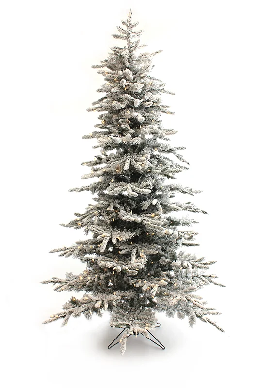Christmas Jolly Time Prelit Slim Snow Flocked Christmas Tree with Warm White Lights Christmas Jolly Time Prelit Slim Snow Flocked Christmas Tree with Warm White Lights