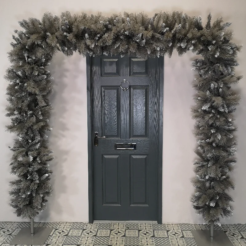 Christmas Twinkling Festive Lights Premier Indoor 7.5ft Silver Christmas Wrapped PVC Branches Tree Arch With 1070 Tips Christmas Twinkling Festive Lights Premier Indoor 7.5ft Silver Christmas Wrapped PVC Branches Tree Arch With 1070 Tips
