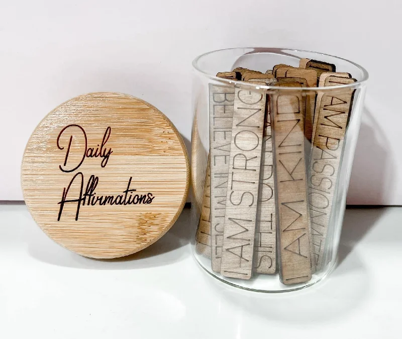 Christmas Holiday Fun PREORDER - Daily Affirmations Themed Glass Jar