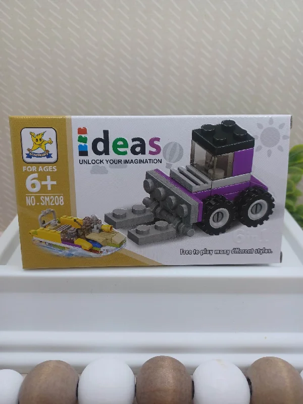 Christmas Joy Purple Truck Building Block Set