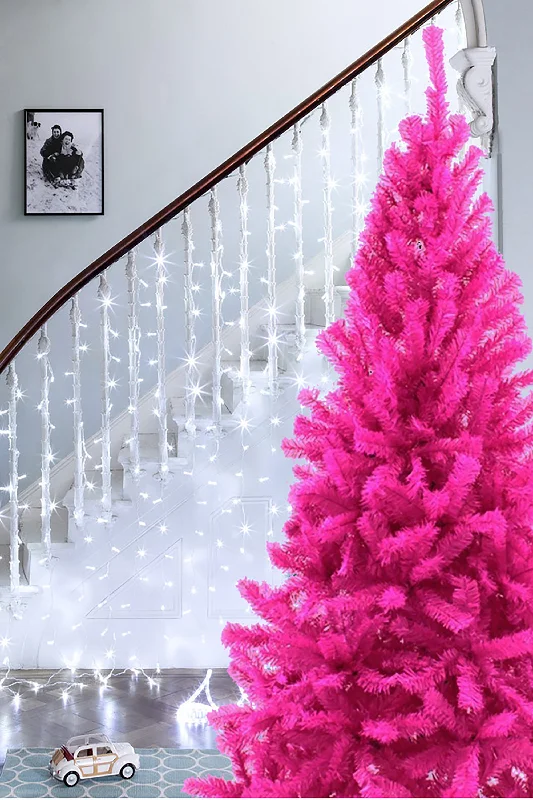 Christmas Dreamy Festive Vibes Pink Canadian Pine Christmas Tree