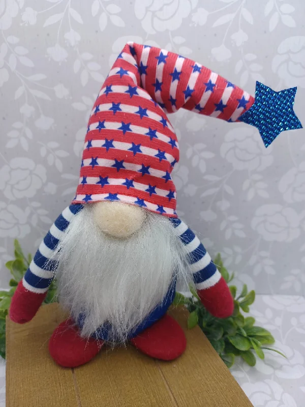 Christmas Star Red, White, & Blue Patriotic Gnome