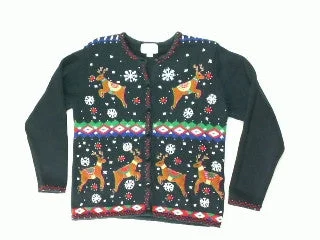 Christmas Celebration Reindeer Romp Small Christmas Sweater