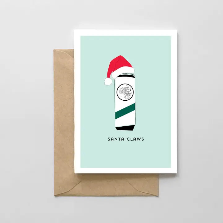 Christmas Cozy Winter Nights Santa Claws Card