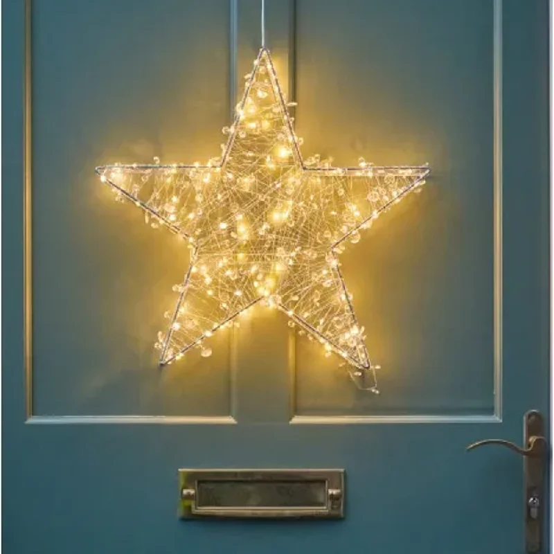 Christmas Baking Silver Galaxy Star 50cm Mains Run LED