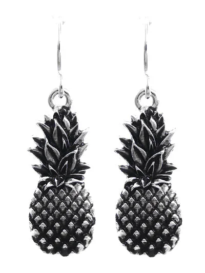 Santa Claus Silver Pineapple Earrings