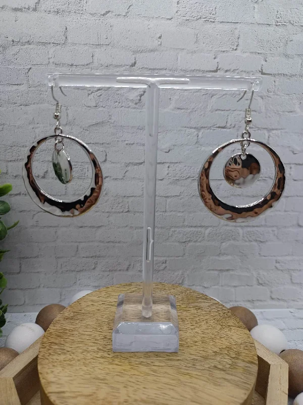 Christmas Peaceful Holiday Mornings Silver Textured Circle Earrings