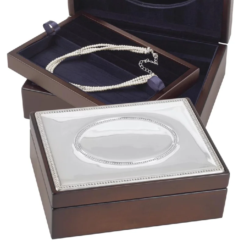 Christmas Snowfall Silver Top Trinket Box Extra Large 7885