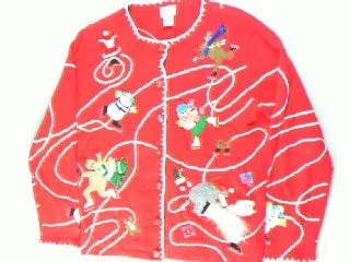 Skating Into The Holidays-Medium Christmas Sweater