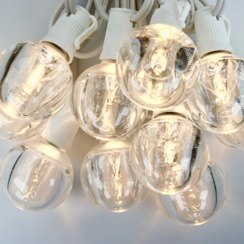 Christmas Traditions G40 Warm White Smooth LED Bulbs E17 Bases (SMD) (25 Pack)