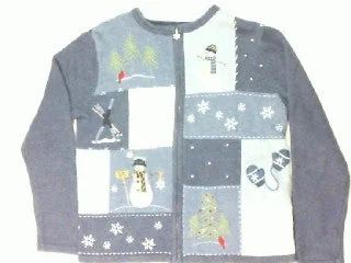 Christmas Caroling Snow More Fuzz-Small Christmas Sweater
