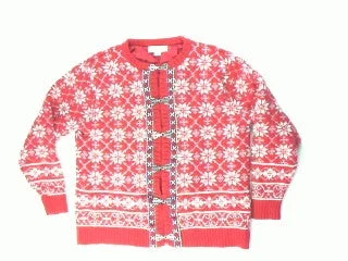 Christmas Winter Forest Walks Snowflake Flair-Medium Christmas Sweater