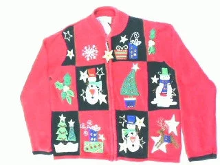 Snowman Postcards-Large Christmas Sweater