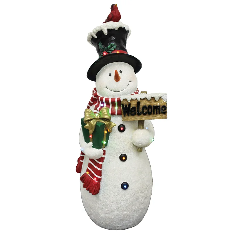 Christmas Stockings 28 in. Pre-Lit Snowman Decoration