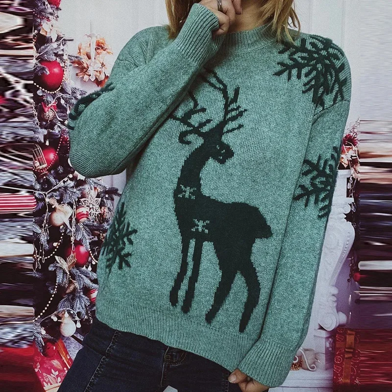 Christmas Lights Soft Knitted Christmas Sweater - Warm Casual Pullover