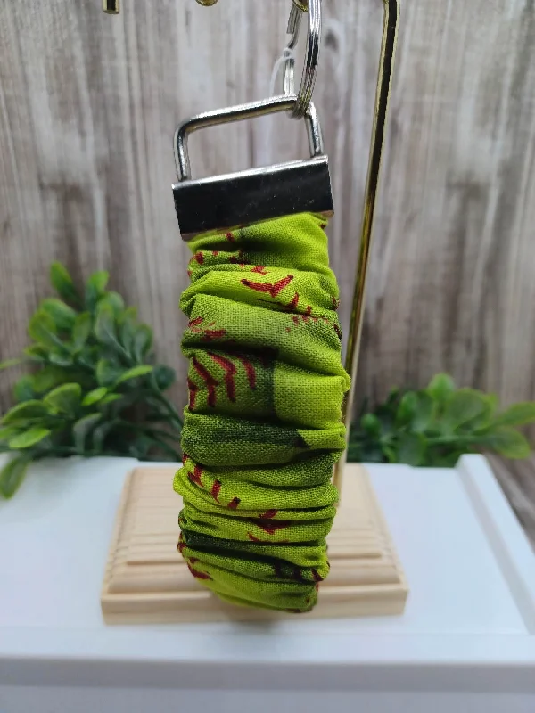Christmas Cozy Handmade Decorations Softball Scrunchie Style Wristlet