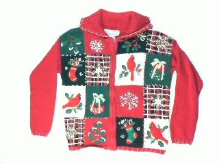 Christmas Crackling Wood Fire Something To Tweet About-Small Christmas Sweater