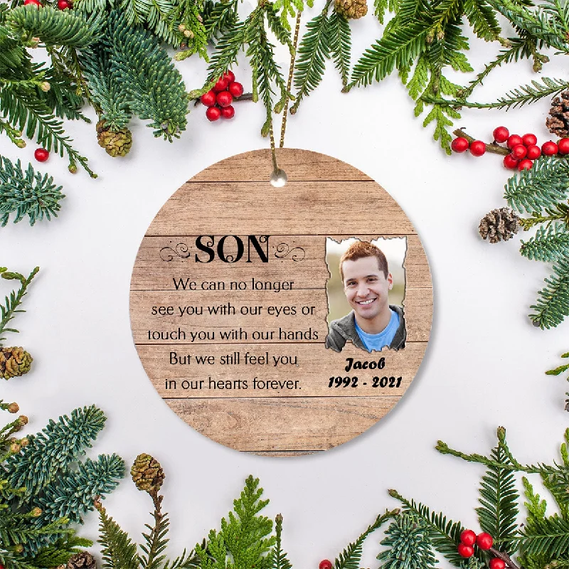 Son Memorial Ornament - Angel Son, Christmas in Heaven, Son Remembrance Home Decor, Memorial Gift for Loss of Son in Memory, Child Loss| NOM86 Son Memorial Ornament - Angel Son, Christmas in Heaven, Son Remembrance Home Decor, Memorial Gift for Loss of Son in Memory, Child Loss| NOM86