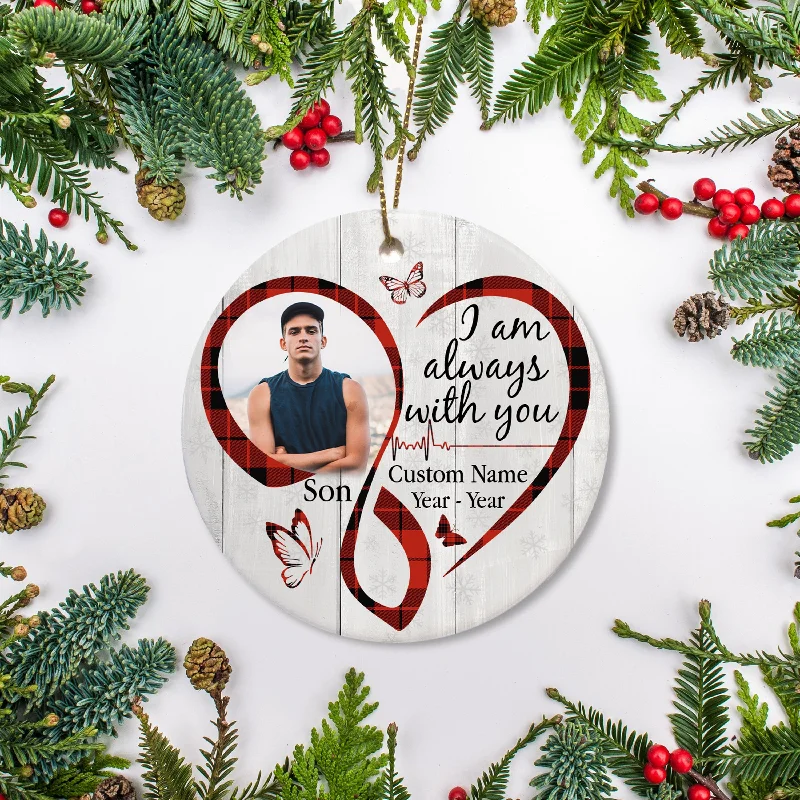 Son memorial personalized Chrismas ceramic ornament remembrance sympathy gift for loss of Son NOM250 Son memorial personalized Chrismas ceramic ornament remembrance sympathy gift for loss of Son NOM250