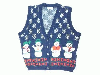 Christmas Snowfall Standing In The Snow-Large Christmas Sweater