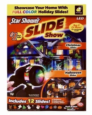 Christmas Traditions Star Shower Slide Show  As Seen On TV  LED  Light Projector  Color Changing  1 lights