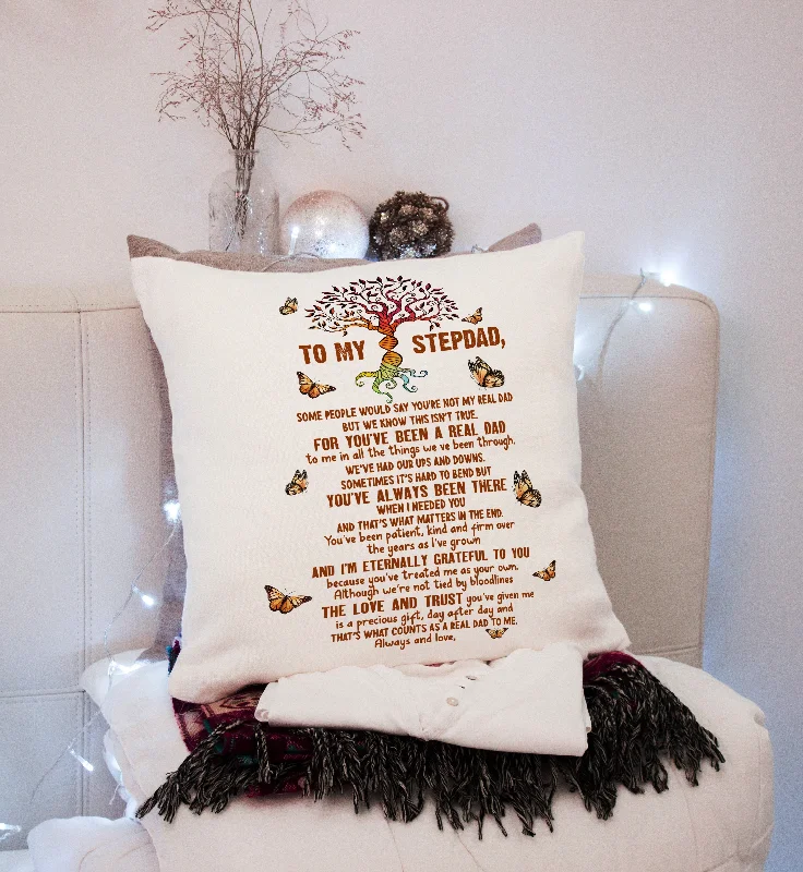 Stepdad Pillow Custom Name| You've Been A Real Dad| Father's Day Gift for Stepdad Stepfather Bonus Dad| JPL74 Stepdad Pillow Custom Name| You've Been A Real Dad| Father's Day Gift for Stepdad Stepfather Bonus Dad| JPL74