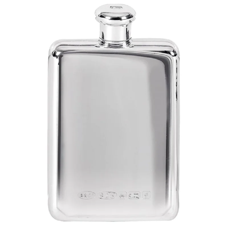 Christmas Pine Tree Sterling Silver 925 Hip Flask 4oz ~ 5164