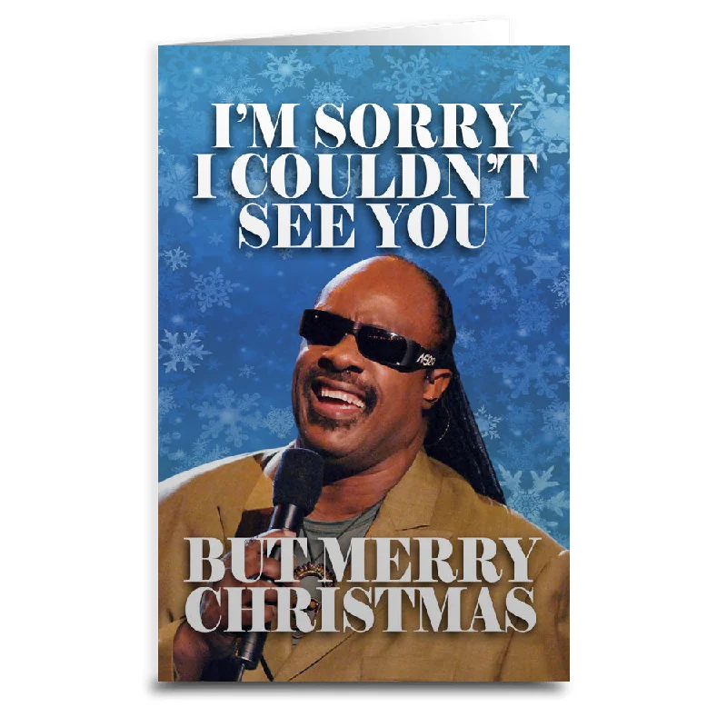 Christmas Twinkling Star Lights Stevie Wonder "Couldn't See You" Christmas Card