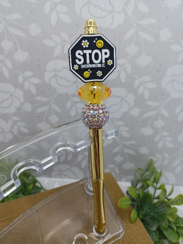 Christmas Celebration STOP Overthinking it Beaded Ink Pen