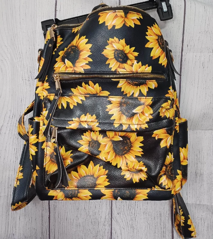 Christmas Dreamy Festive Vibes Sunflower Leather Style Backpack