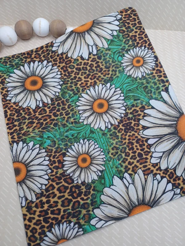 Holiday Fun Sunflower & Leopard Print Mouse Pad
