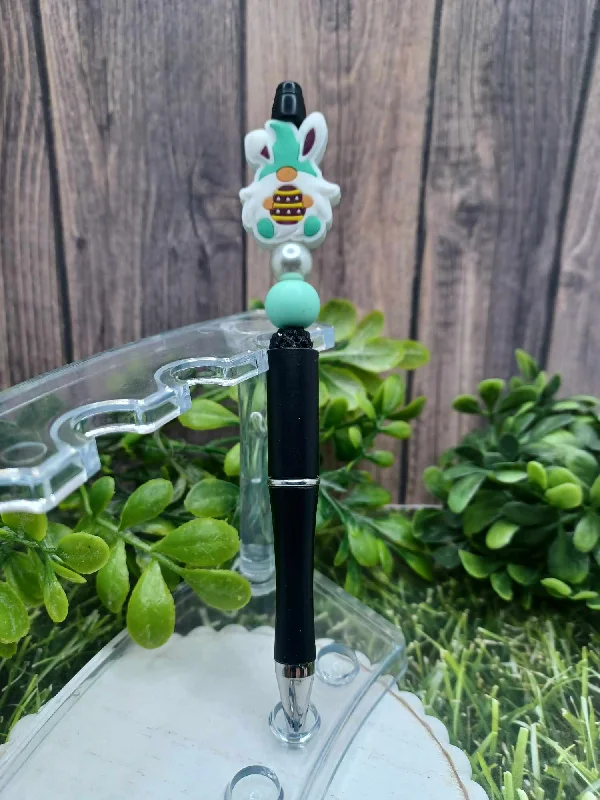 Teal Gnome Beaded Ink Pen