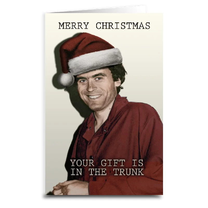 Christmas Snowy Mountains Ted Bundy Christmas Card