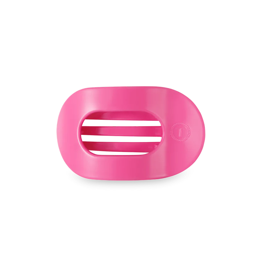 Christmas Festive Wonderland Teleties Paradise Pink Small Flat Round Hair Clip