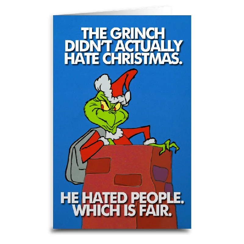 Christmas Storytelling Around Fire The Grinch Didn't Hate Christmas Card