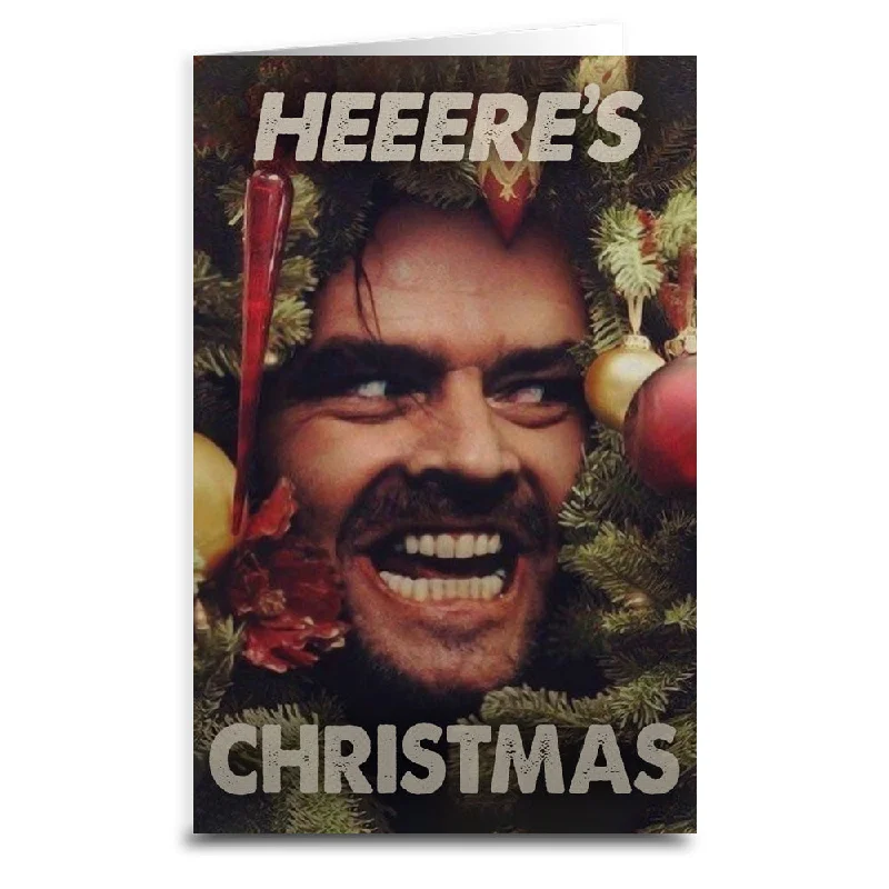 Christmas Starry Outdoor Lights The Shining "Heeere's Christmas" Card