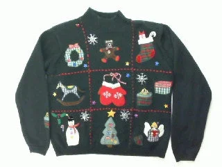 Christmas Stockings Tic Tac Toe-Small Christmas Sweater