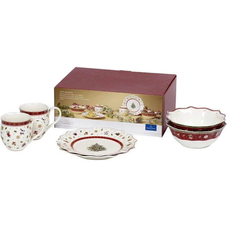 Festive Season Toy's Delight 6 Piece Dinnerware Set, Service for 2