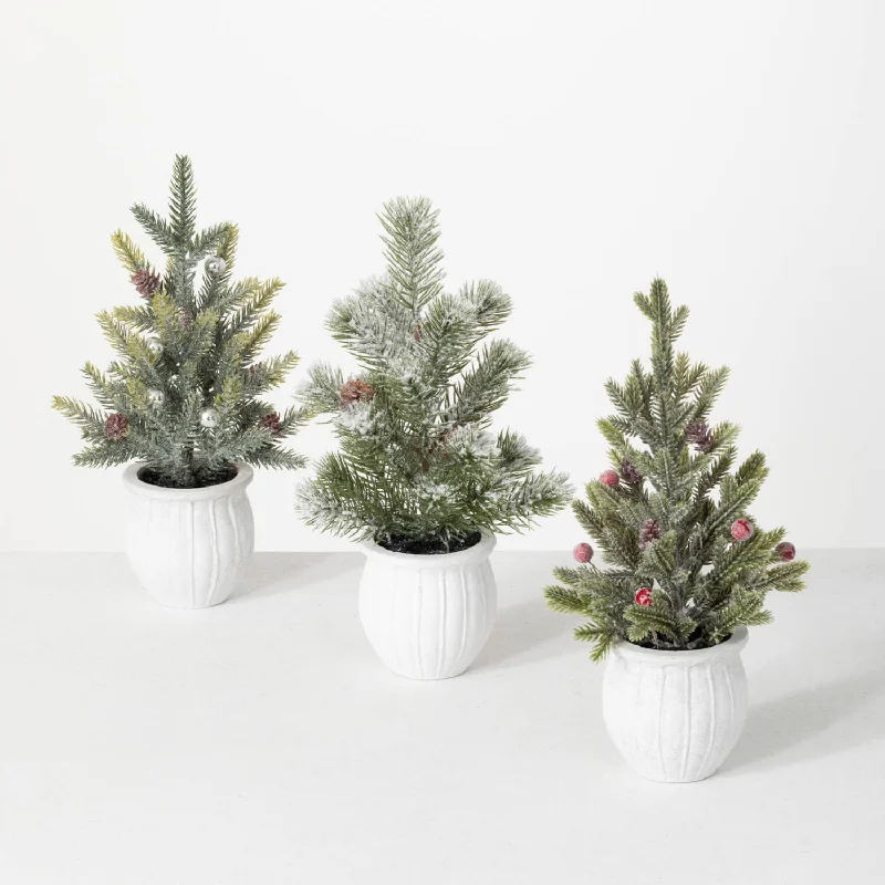 Potted Pine Tree Set/3