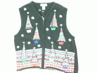 Christmas Holiday Fun Triangle Trees-Large Christmas Sweater