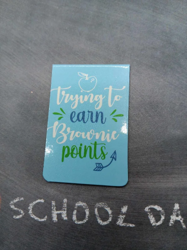 Cozy Christmas Trying to Earn Brownie Points Magnetic Bookmark